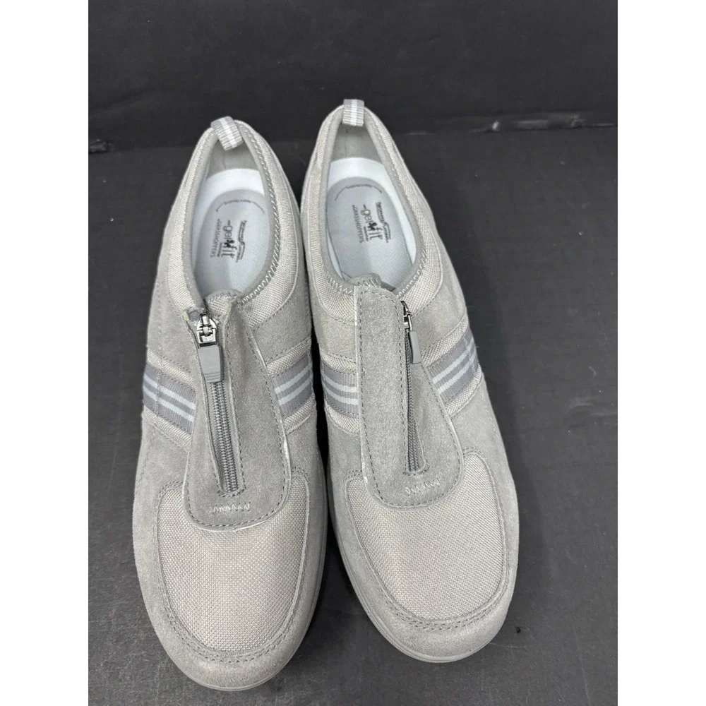 Grasshoppers Performance Platforms Get Fit Shoes Silver Gray‎ Zip Close Size 11M